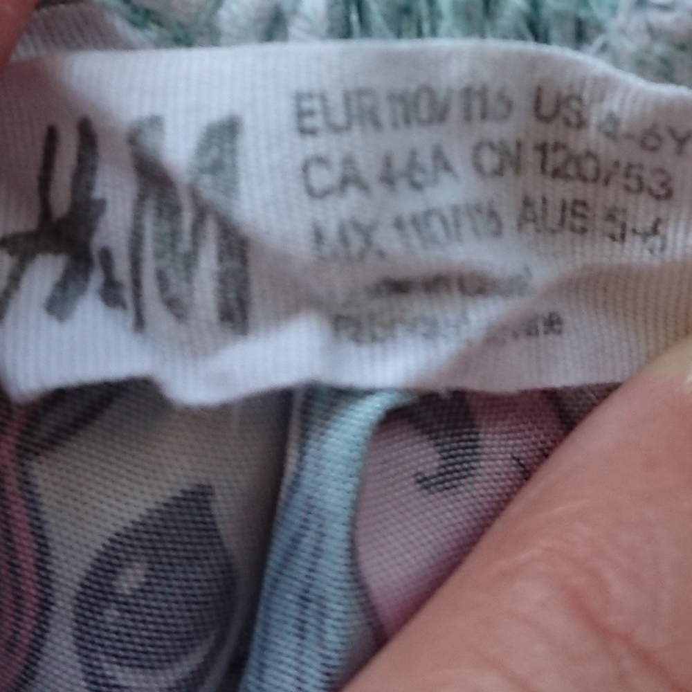 H & M Dusky green Unicorns Tulle skirt size 4-6 - Picture 4 of 8